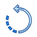 Rotate image line icon.