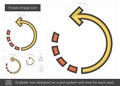 Rotate image line icon.