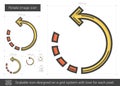 Rotate image line icon.