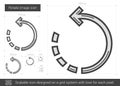 Rotate image line icon.