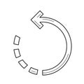 Rotate image line icon.