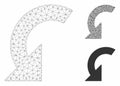 Rotate Left Vector Mesh Network Model and Triangle Mosaic Icon Royalty Free Stock Photo