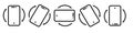 Rotate Mobile phone icon set