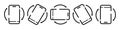 Rotate Mobile phone icon set