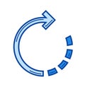 Rotate object line icon. Royalty Free Stock Photo