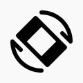 Rotate phone icon for switch orientation button interface