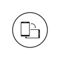 Rotate Smartphone Icon Vector. Change Screen Orientation Symbol Image Royalty Free Stock Photo