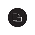 Rotate Smartphone Icon Vector in Flat Style. Change Screen Orientation Image Royalty Free Stock Photo