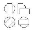 Rotate smartphone isolated icon. Device rotation symbol. Turn your device.