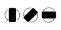 Rotate smartphone isolated icon. Device rotation symbol. Turn your device.