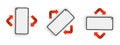 Rotate smartphone. Rotate Mobile phone. Device rotation symbol. Vector