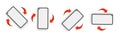 Rotate smartphone. Rotate Mobile phone. Device rotation symbol. Vector Royalty Free Stock Photo
