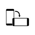 Rotate smartphone screen black icon 2. EPS 10