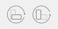 Rotate smartphone vector icon, device symbol