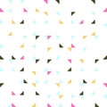 ROTATE TRIANGLE IN SQUARE GRID. SEAMLESS GEOMETRIC PATTERN VECTOR