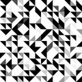 ROTATE TRIANGLE IN SQUARE GRID. SEAMLESS GEOMETRIC PATTERN VECTOR