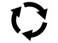 Rotating arrow (recycle mark) Royalty Free Stock Photo