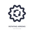 rotating arrows icon on white background. Simple element illustration from UI concept Royalty Free Stock Photo