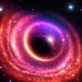 Rotating Black Hole in outer space. Generative Artificial Intelligence