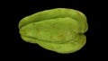 Rotating Chayote on Black Background 03A Looping