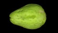 Rotating chayote on black background looping