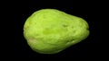 Rotating chayote on black background looping