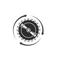 rotating circular saw blade vector illustration design