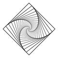 Rotating concentric squares, Square optical illusion pattern