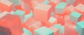 Rotating 3D data cubes representing multi-dimensional data visualization and analysis Royalty Free Stock Photo