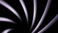 Rotating 3d lines on black background. Design. Tubes move in rotating whirlpool on black background. Rotating abstract Royalty Free Stock Photo