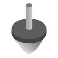 Rotating drill isometric 3d icon