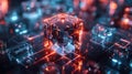 Rotating Glass Cube - Abstract 3D Animation Loop