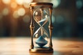 Rotating Hourglass action past. Generate Ai