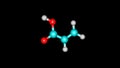 Rotating isolated acrylic acid molecule video