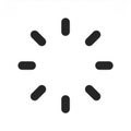Rotating loading spinner displaying digital waiting process with circular motion