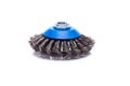 Rotating metal brush or grinding disk