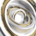 Rotating metallic bearing