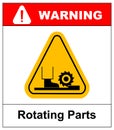 Rotating Parts Hazard sign, vector illustration