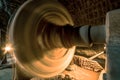 Rotating pulley water well at Wieliczka salt mine, Wieliczka, Poland Royalty Free Stock Photo