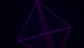 Rotating purple tetrahedron. 3D graphics related motion background