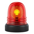 Rotating Red Flashing Beacon, 3D rendering Royalty Free Stock Photo