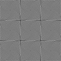 Rotating squares repeatable abstract pattern. Monochrome texture