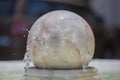 Rotating stone sphere,water fountain ball