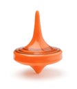 Rotating toy spinning top isolated