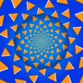 Rotating Triangles, Optical Illusion, Vector Illustration.