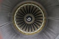 Rotating turbofan engine with a spiral mark
