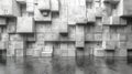 Rotating White Blocks - Abstract 3D Animation Loop Royalty Free Stock Photo