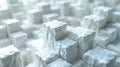 Rotating White Blocks - Abstract 3D Animation Loop Royalty Free Stock Photo