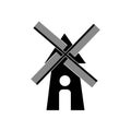 Rotating windmill icon silhouette symbol