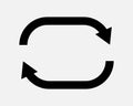 Rotation Arrow Icon Arrowhead Pointer Spin Rotate Circle Circular Reusing Recycle Spinning System Update Reload Reset Royalty Free Stock Photo